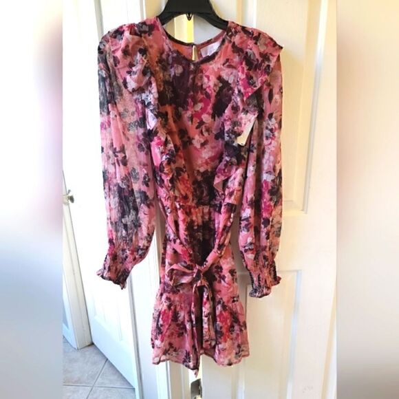 Rachel Parcell Floral Print Ruffle Dress Size 4 NEW - Picture 1 of 9